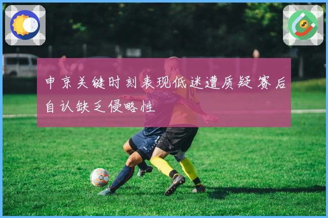 申京关键时刻表现低迷遭质疑 赛后自认缺乏侵略性